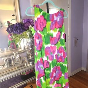 Abstract Floral print Sheath Dress